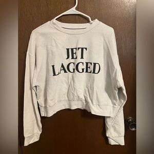 Cropped, corded, Jet Lagged tee